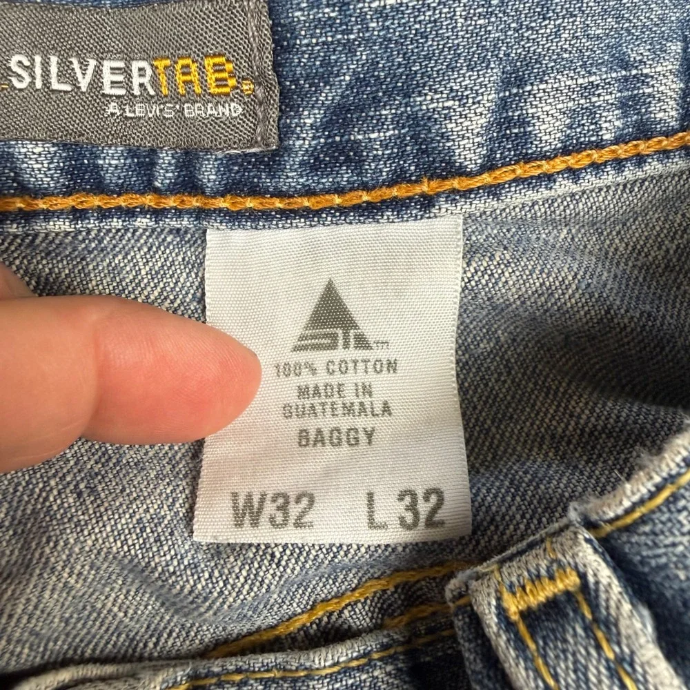 Levis SilverTab Baggy Jeans Mens 32x32 Blue Denim Vintage 90s Skater 445990766